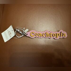 Coach Coachtopia Purple and Yellow Keychain Bag Charm NWT